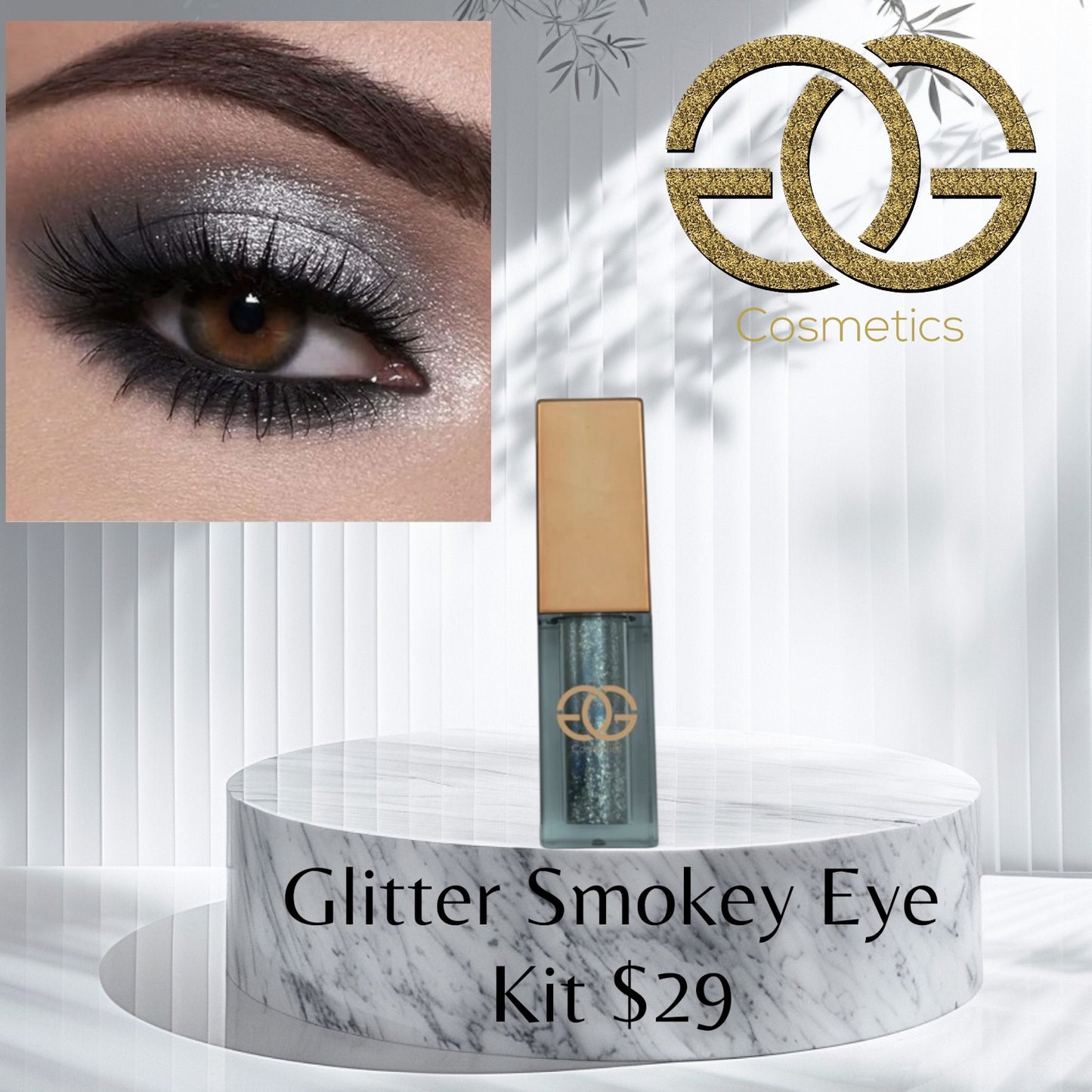 Smokey Eye Makeup Kit w/ Liquid Glitter