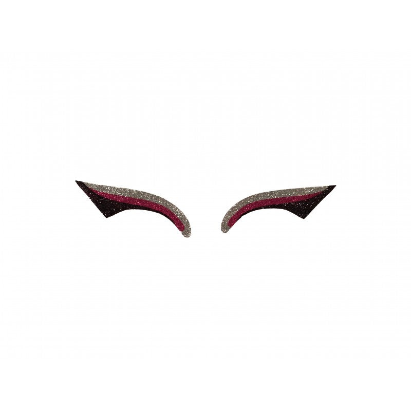 Pink, Black & Silver Glitter Eye Stickers