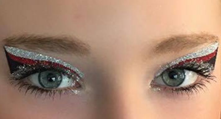 Gold, Black & White Glitter Eye Stickers