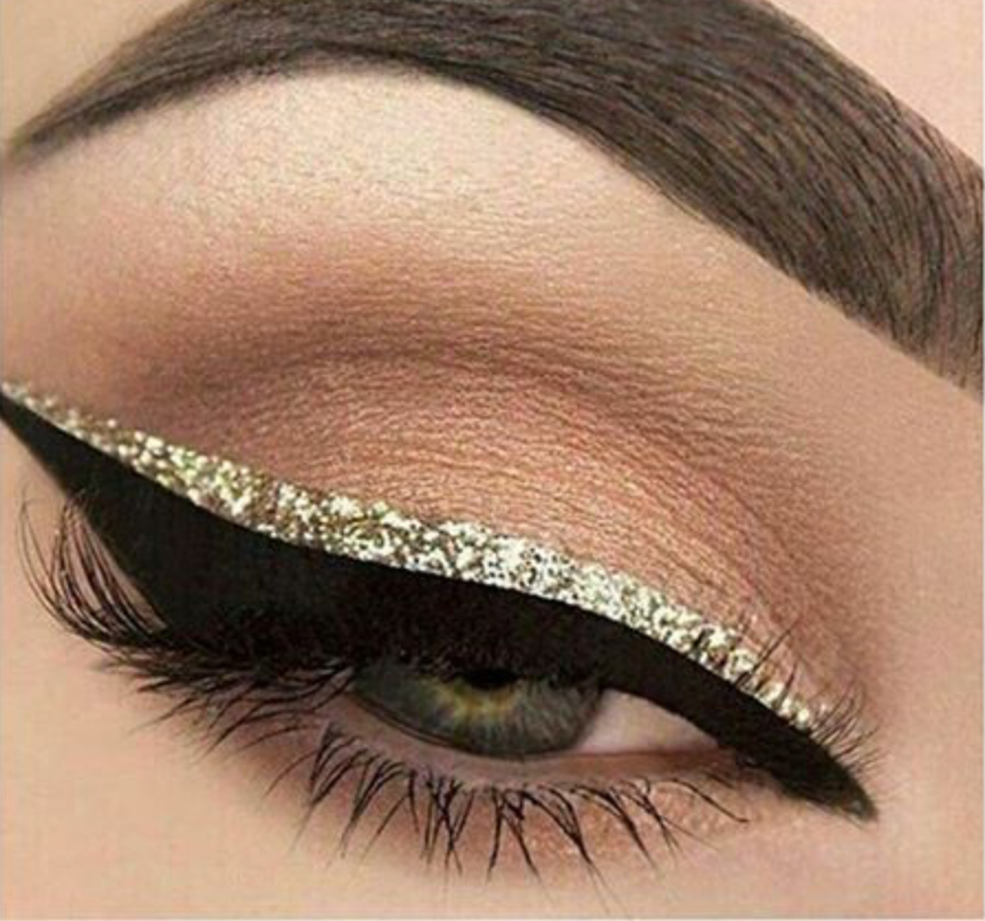 Red & Black Glitter Eye Liner Stickers