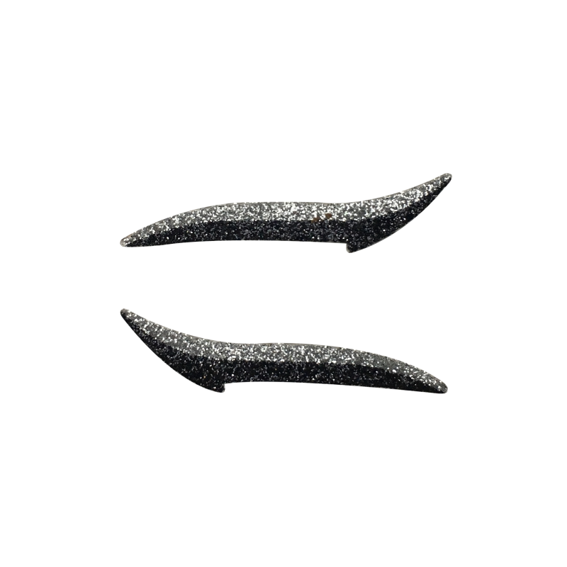 Silver & Black Glitter Eye Liner Stickers