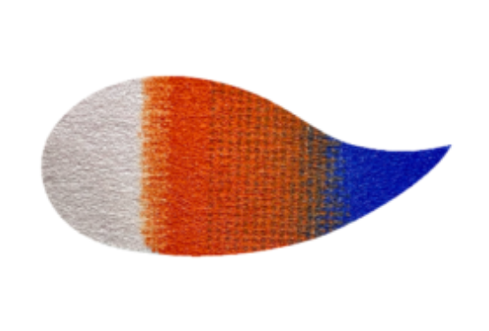 Tricolor White, Orange, Royal Blue Eye Pad Kit