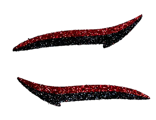 Red & Black Glitter Eye Liner Stickers