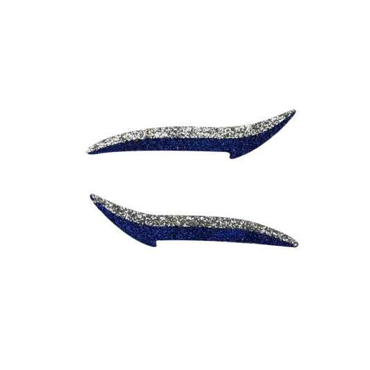 Silver & Blue Glitter Eye Liner Stickers